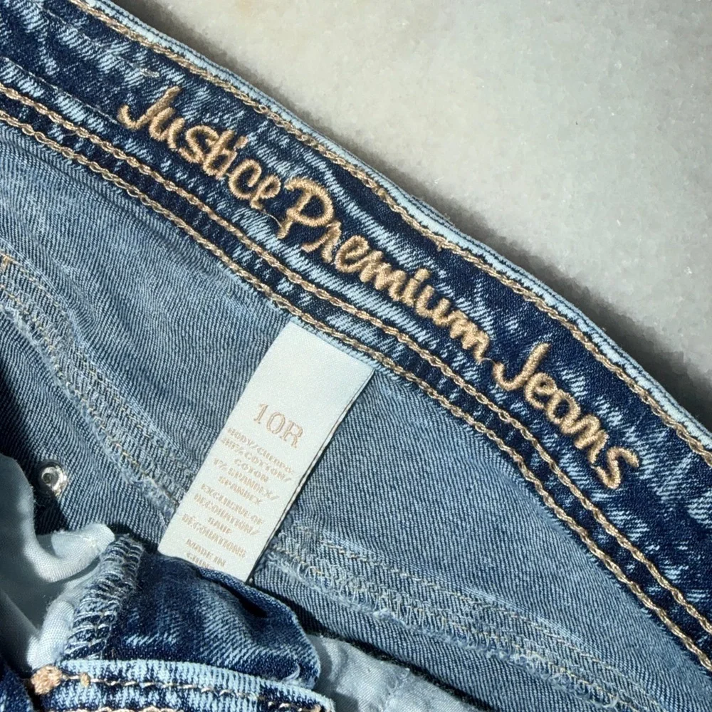 Justice Blue Jean Daisy Shorts Girls 10